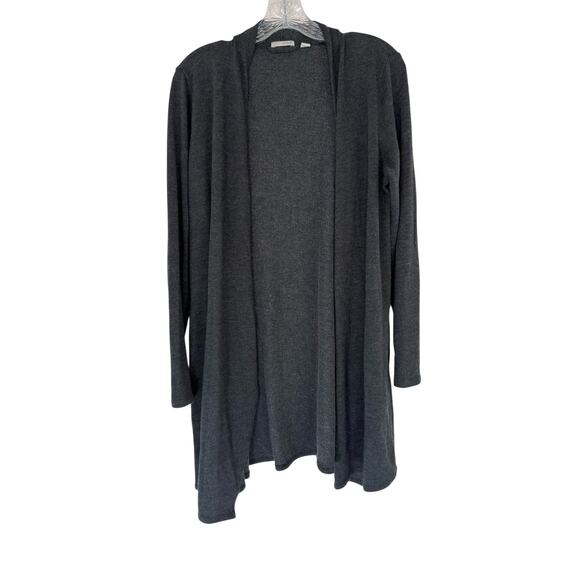 J. Jill Pure Jill Cardigan Gray Soft Cozy Open Front Basic Casual Work Small - Picture 1 of 11